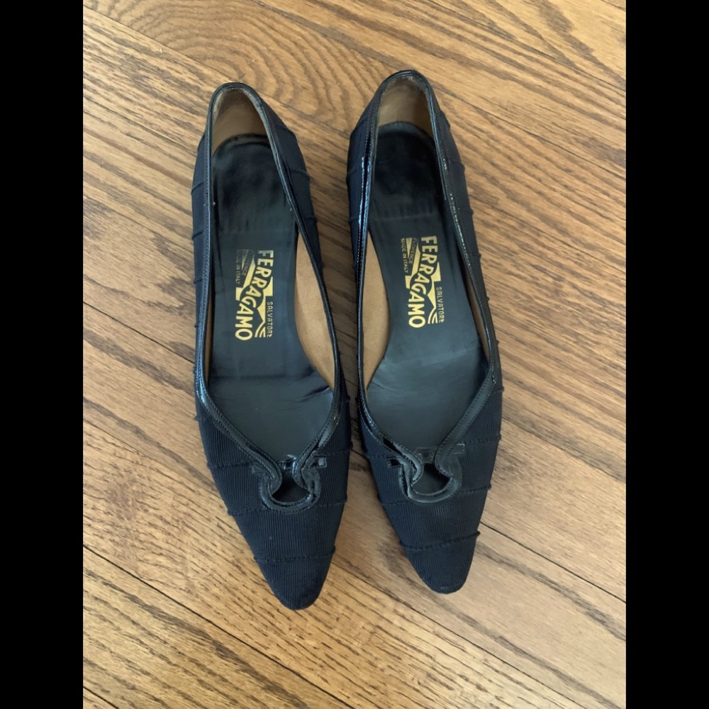 Salvatore Ferragamo Black Flats